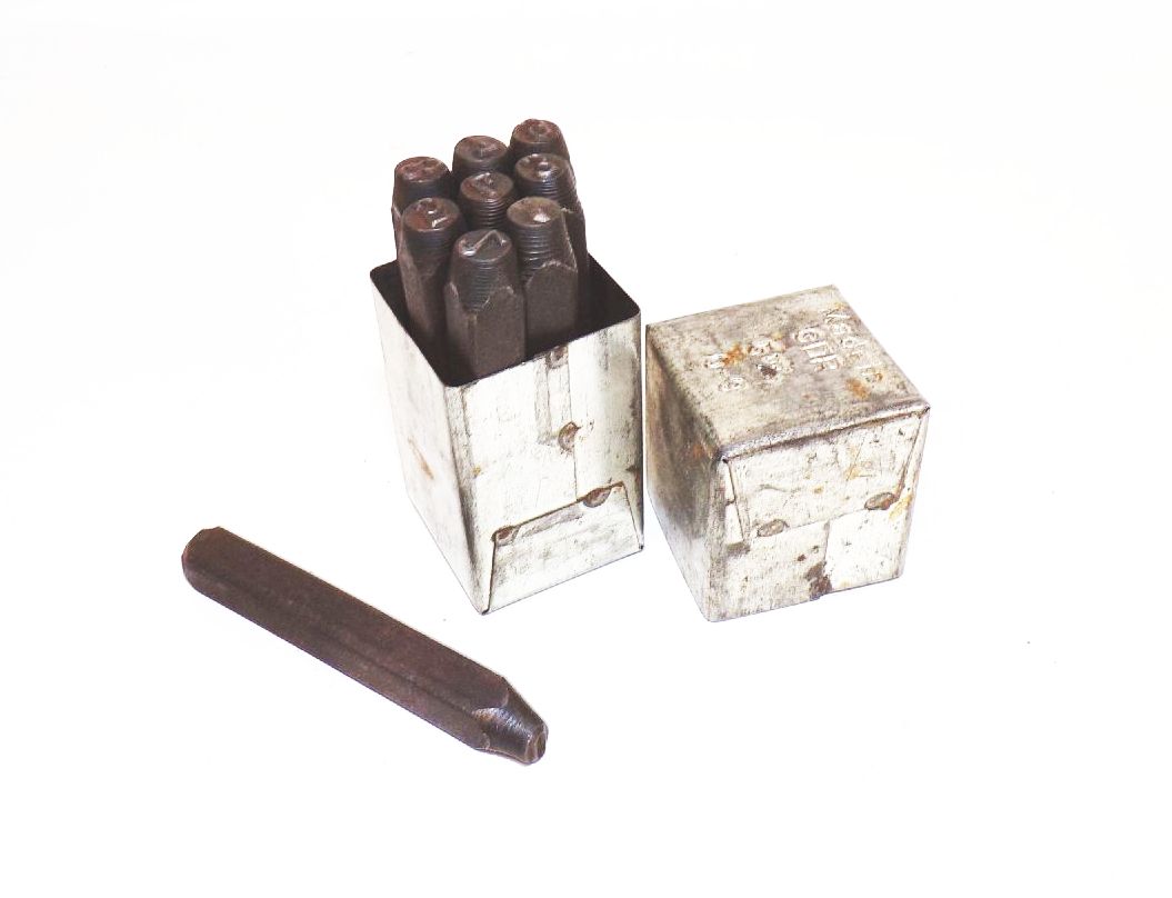 Alter Satz Schlagzahlen 5 mm 0 bis 9 Oldtimer Ziffern Schlagstempel