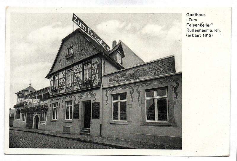 Ak Foto Gasthaus zum Felsenkeller Rüdesheim a. Rhein