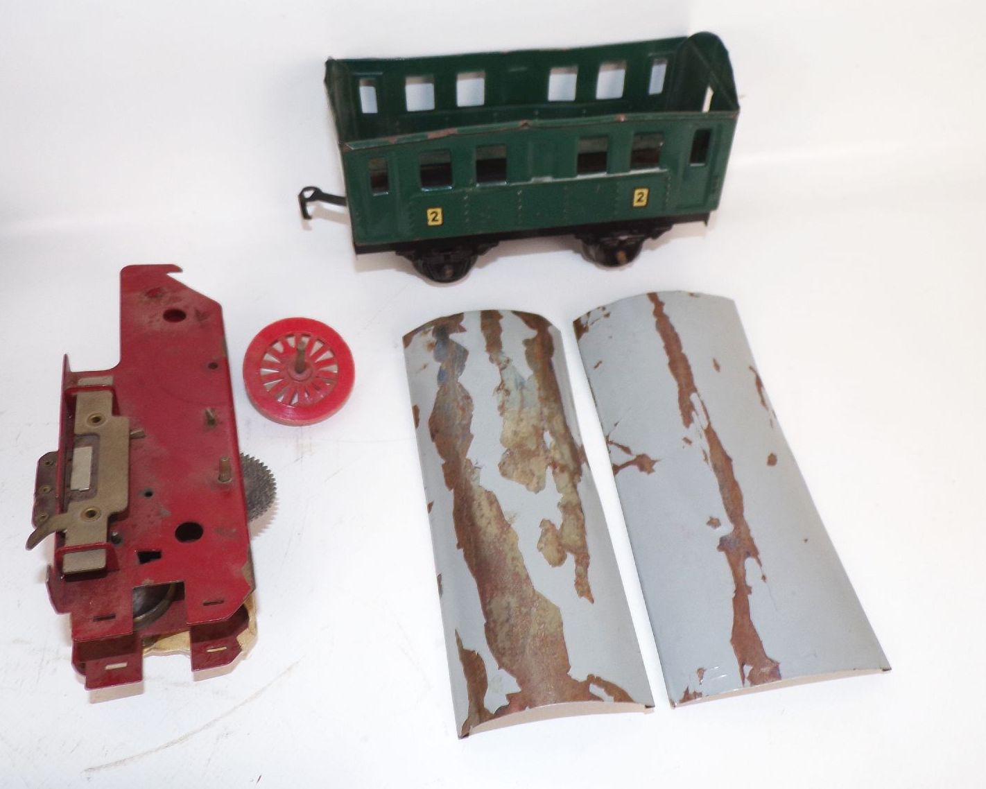 Konvolut Eisenbahn Spur 0 Ersatzteile Bastlerware 