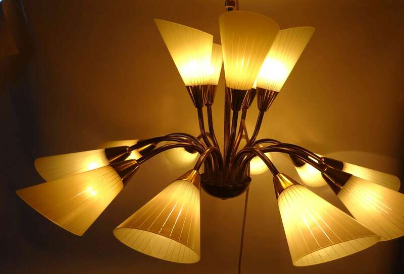Deckenlampe Tütenlampe 15flamig Vintage E14 Lampe Leuchte Fluter 