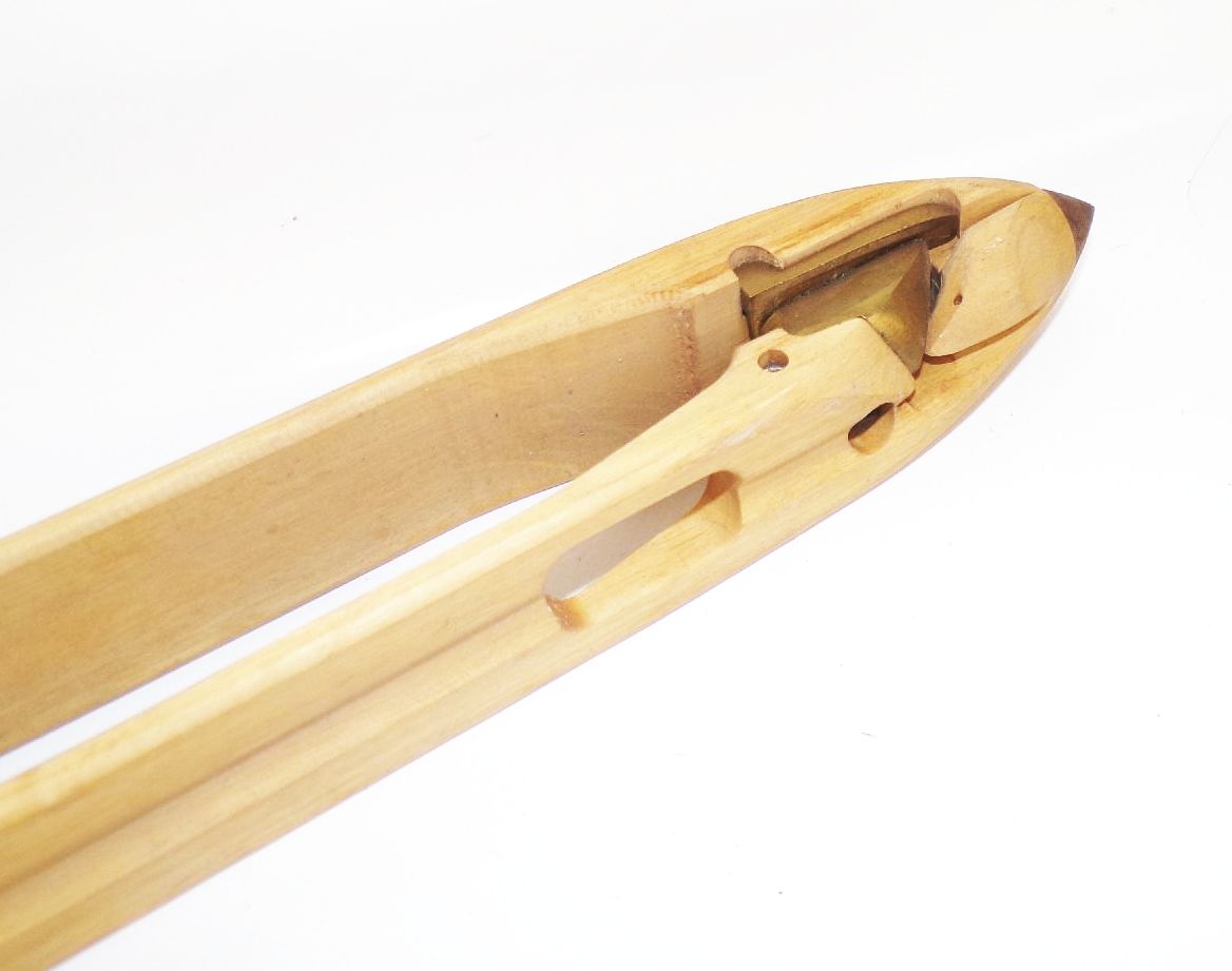 Altes Weber Schiffchen 3 Stück Schnellschütz für Webstuhl 