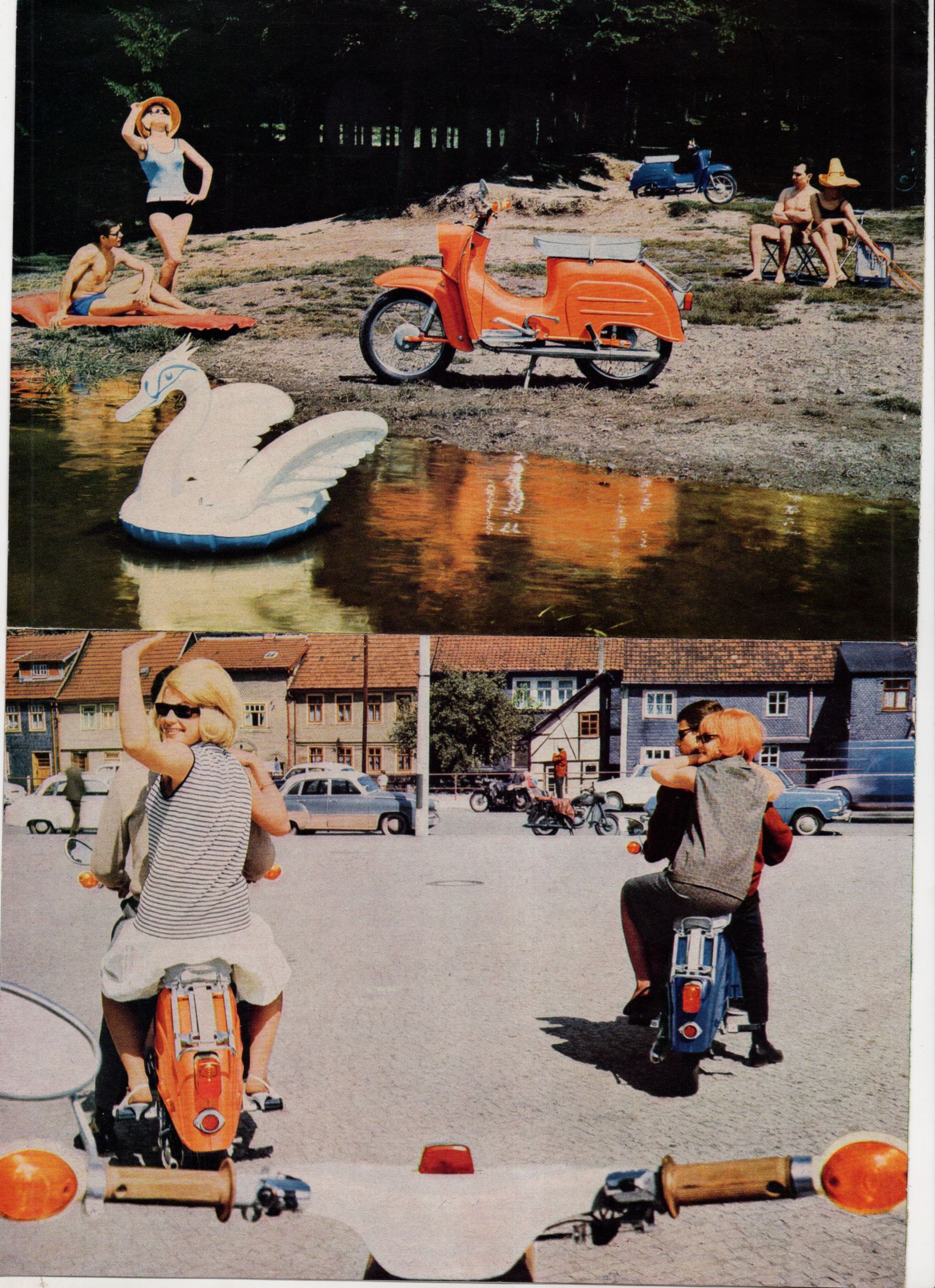 Prospekt Simson Kleinkraftrad Schwalbe Suhl 1966 Prospekt Simson Kleinkraftrad Schwalbe Suhl 1966