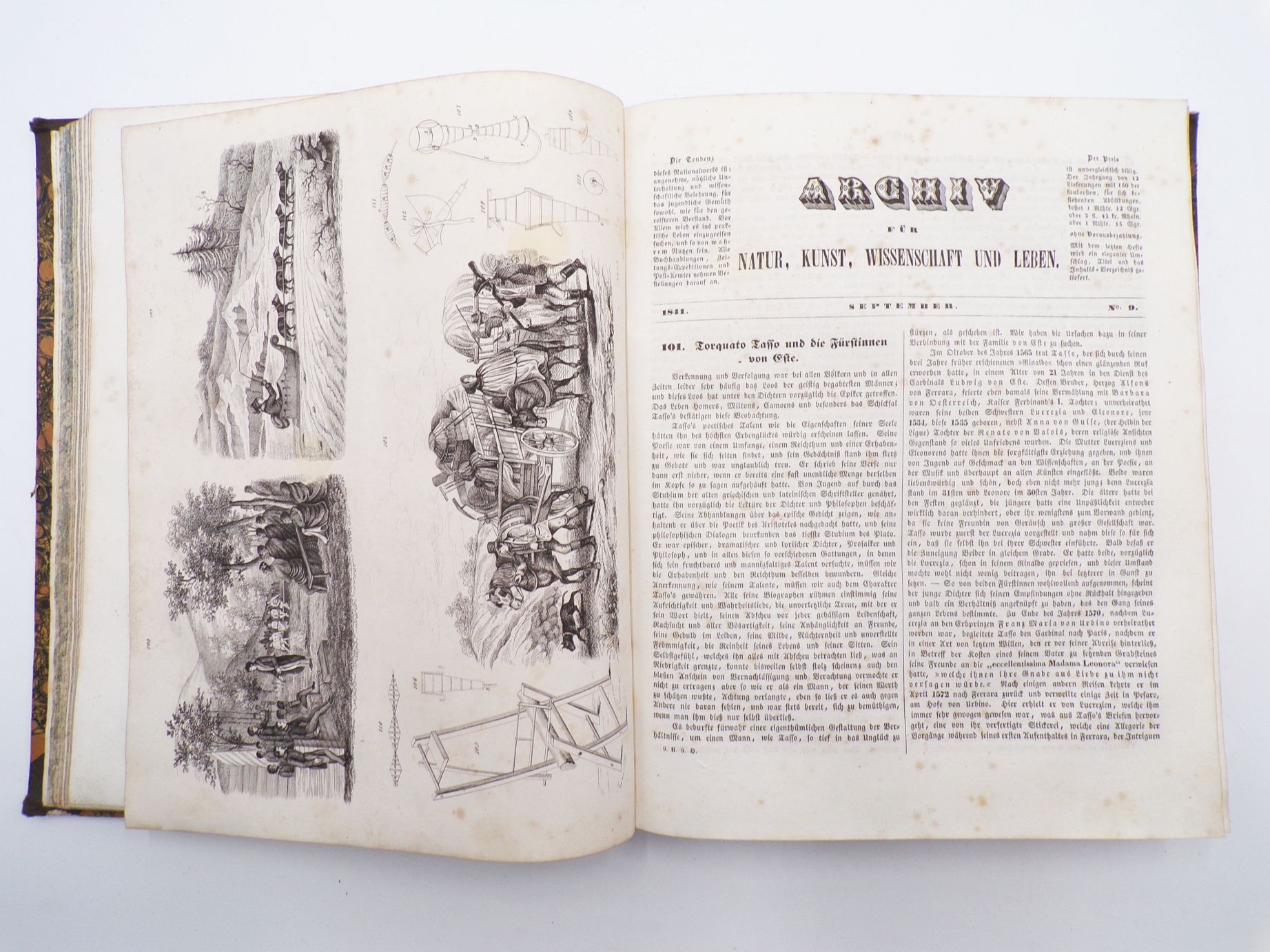 Archiv für Natur Kunst Wissenschaft und Leben 1841 Stahlstiche 