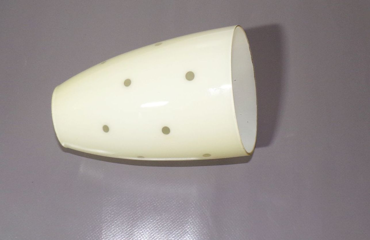 Alter Glas Lampenschirm Lampenglas für Tütenlampe Punkte Dekor 