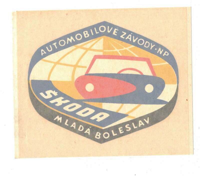 Abziehbild Skoda Automobil Mlada Boleslav Ceska 1960er Schiebebild