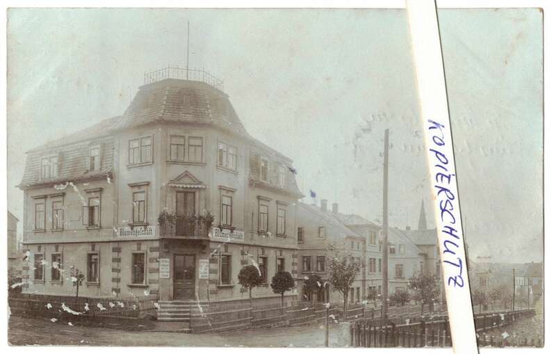 Foto Ak Olbersdorf Blumengeschäft 1906