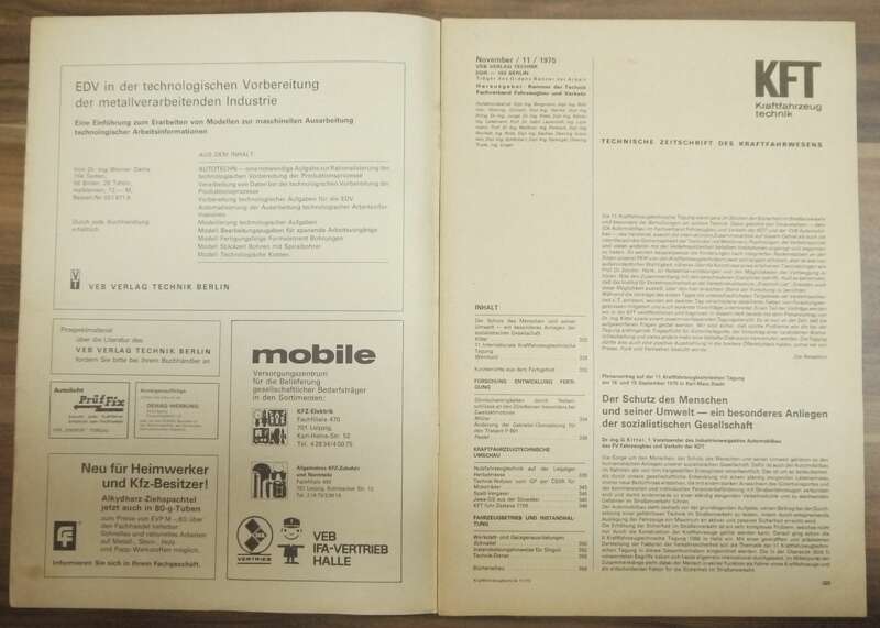 KFT Erster Fahrbericht Zastava 1100 November 1975 DDR LO 2002 A