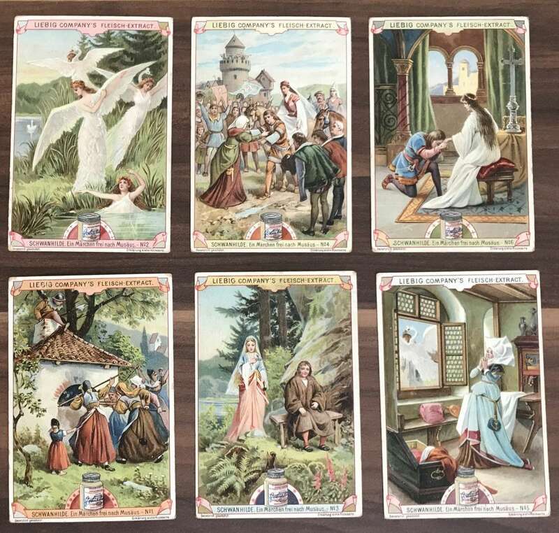 Sammelbilder Liebig Serie Nr 472 Schwanhilde 6 Stück Liebigbilder