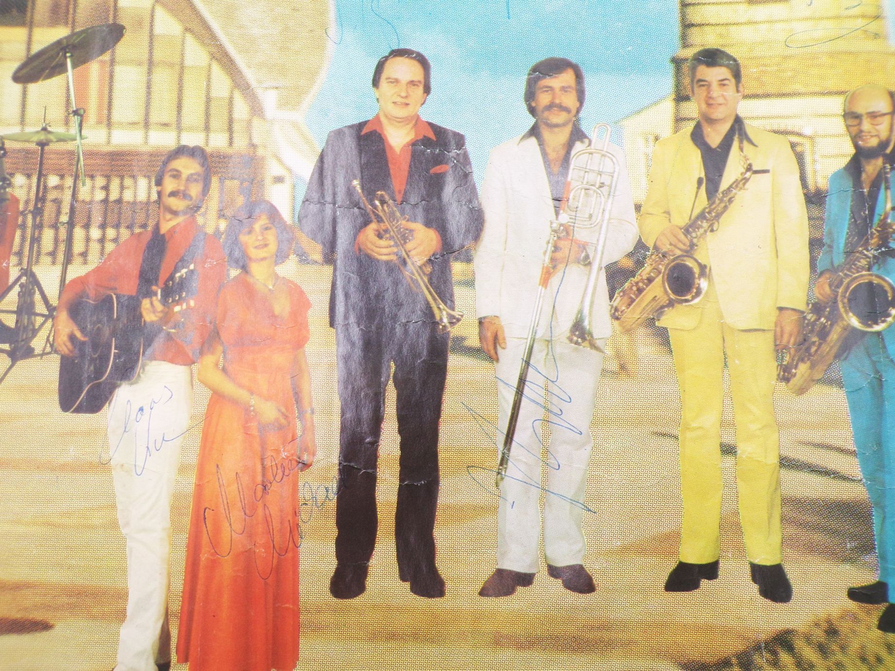 Plakat Hansa Schauorchester DDR mit Unterschriften Autogramm Plakat Hansa Schauorchester DDR mit Unterschriften Autogramm