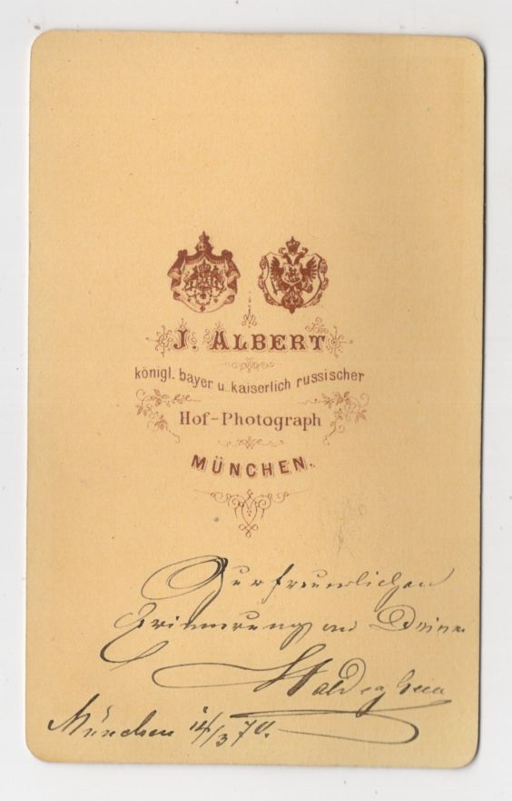 CDV Foto Soldatenportrait um 1870 Albert München