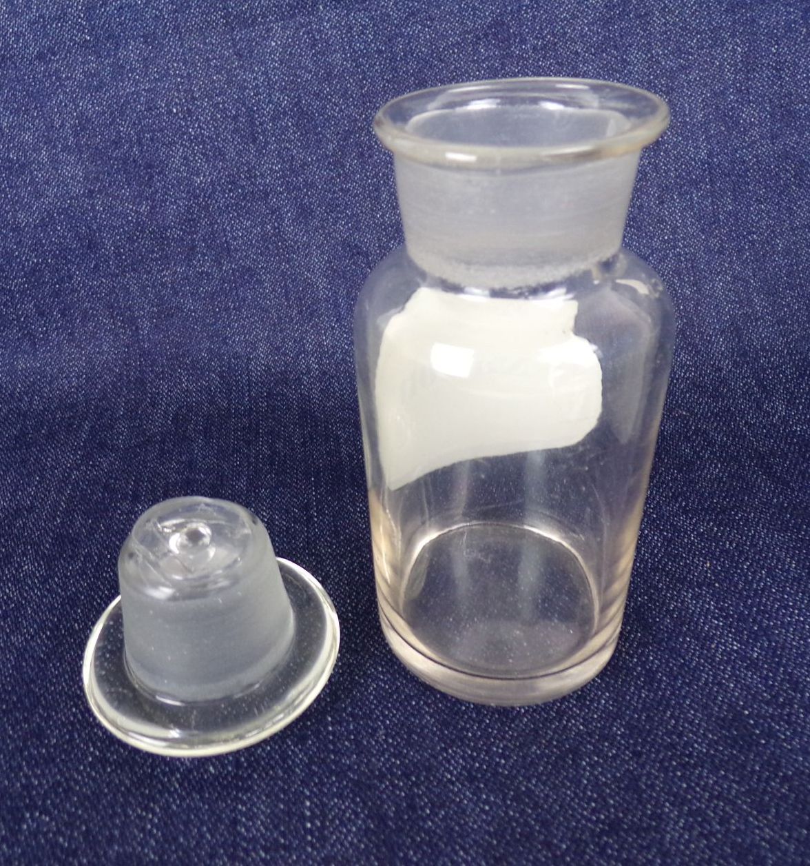 Alte Flasche Natron Vorratsgefäß Deko Apothekerflasche 100 ml Glas 