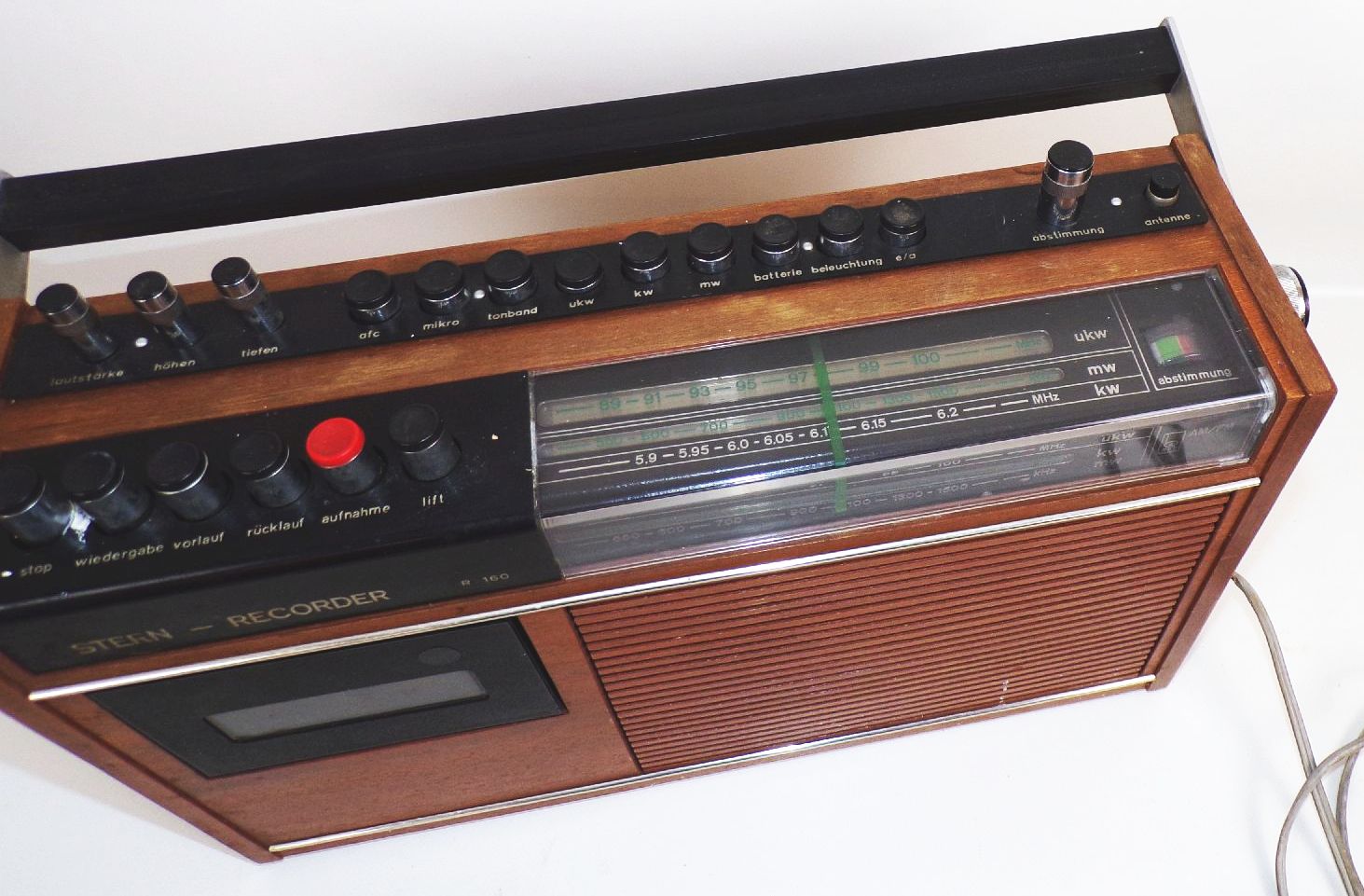 Stern Recorder R160 mit Kassettenrekorder Radio Echtholz 