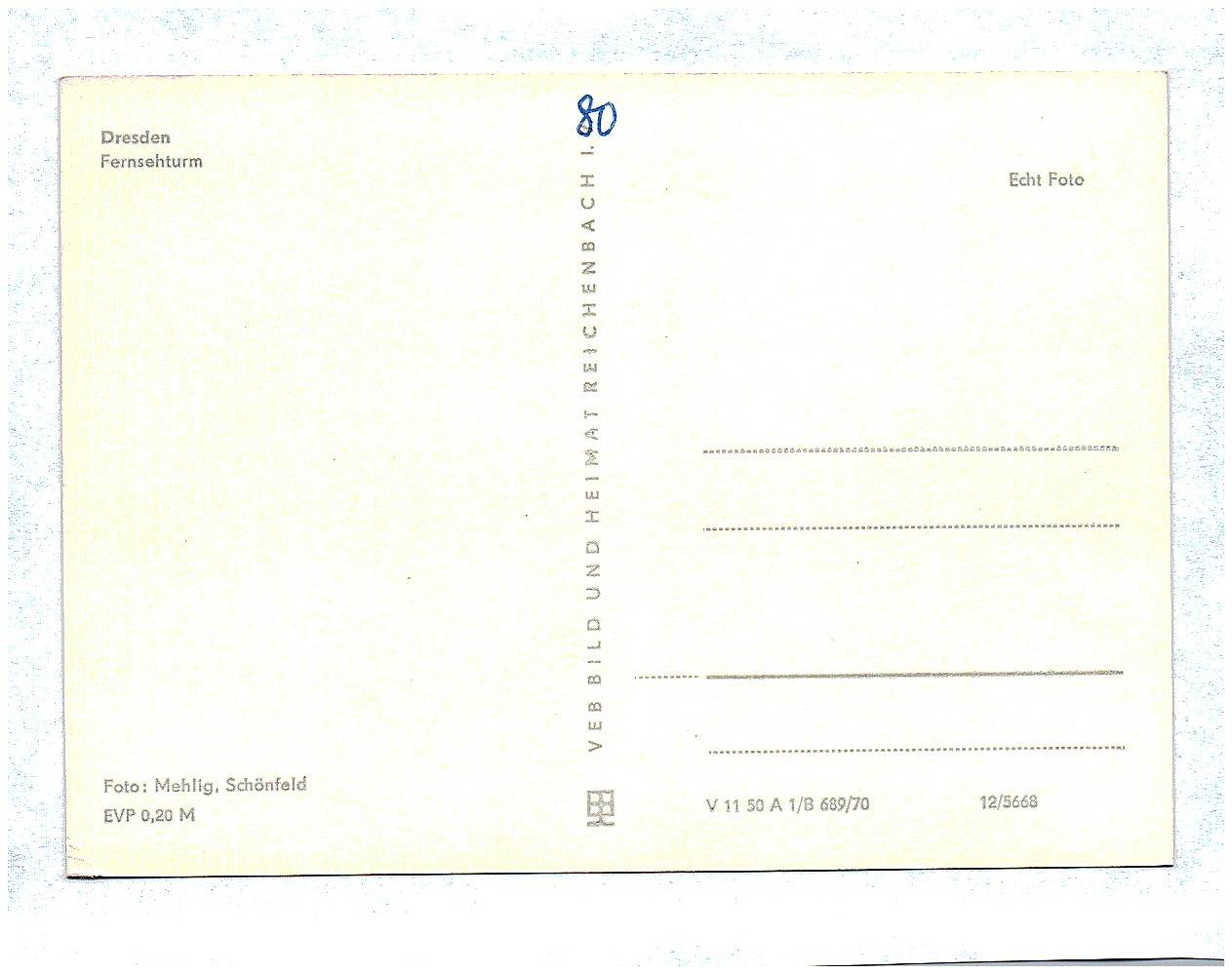 Ak Dresden Fernsehturm DDR Echt Foto Ak Dresden Fernsehturm DDR Echt Foto