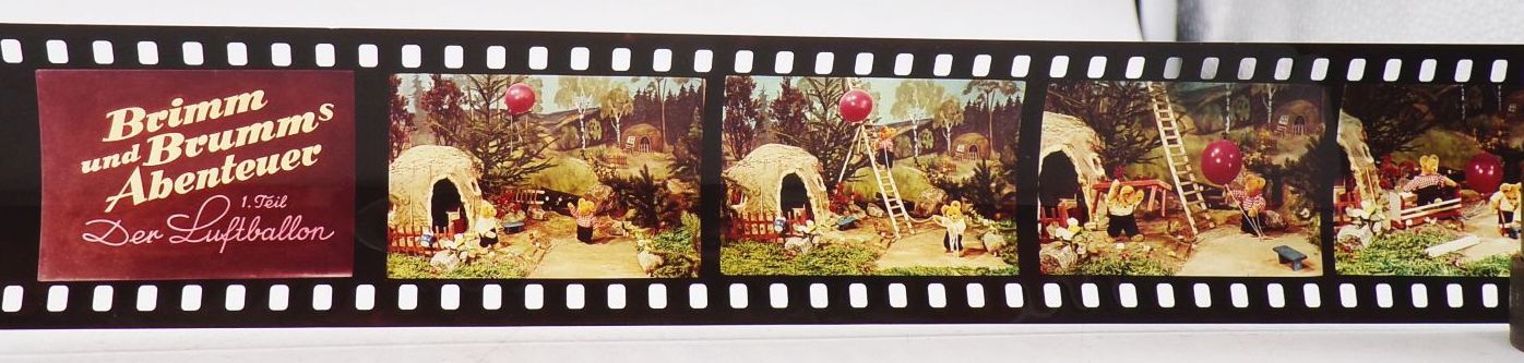 Alter Rollfilm Teddy Brimm und Brumms Abenteuer I Mikrolux Bakelitdose