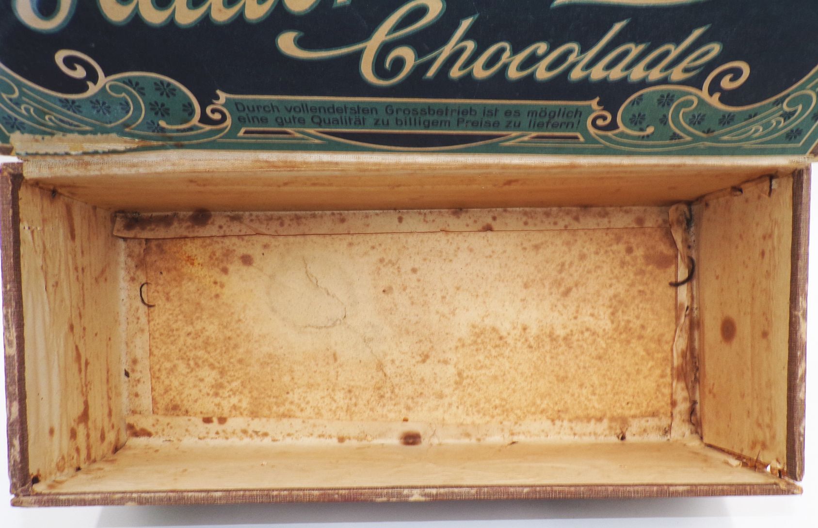 Haushaltungs Chocolade Alte Box Schachtel Antik Kiste Schokolade Reklame