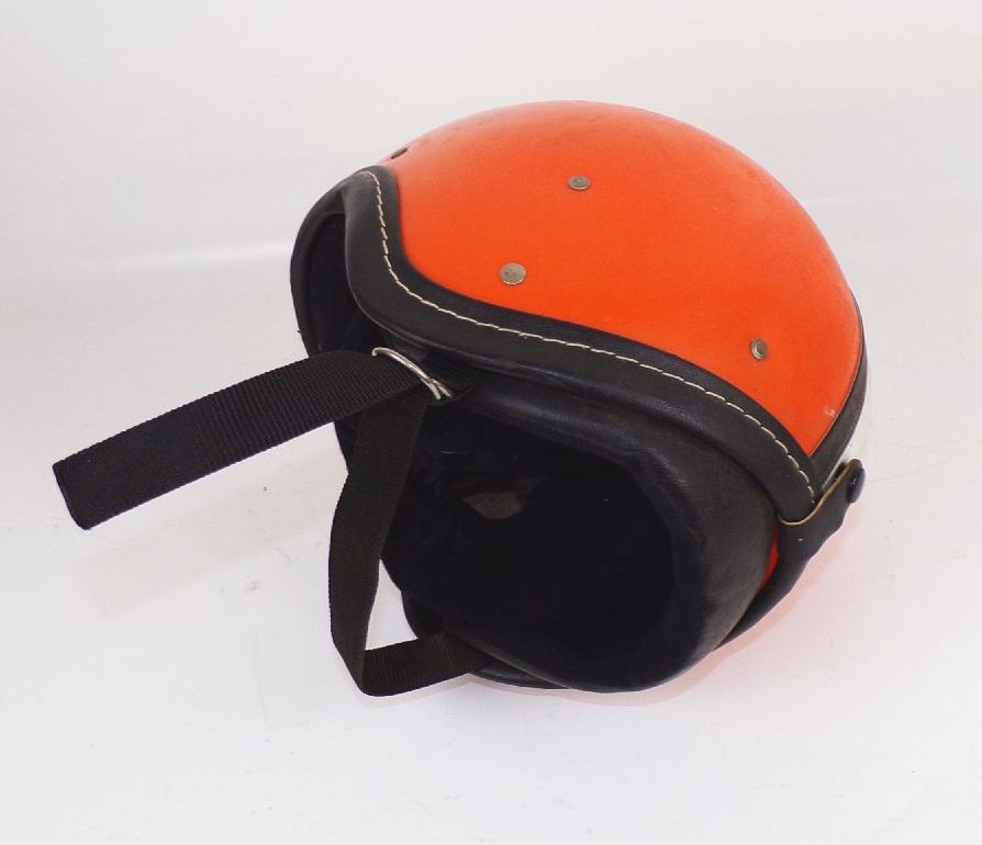 DDR Halbschale Mopedhelm Orange Größe 60 Sturzhelm Retro Vintage 