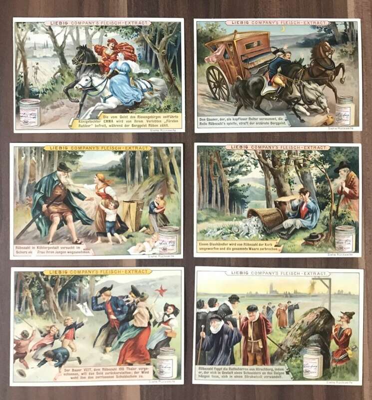 Nr 408 Sammelbilder Liebig Serie Fleisch Extract 6 Stück Rübezahl