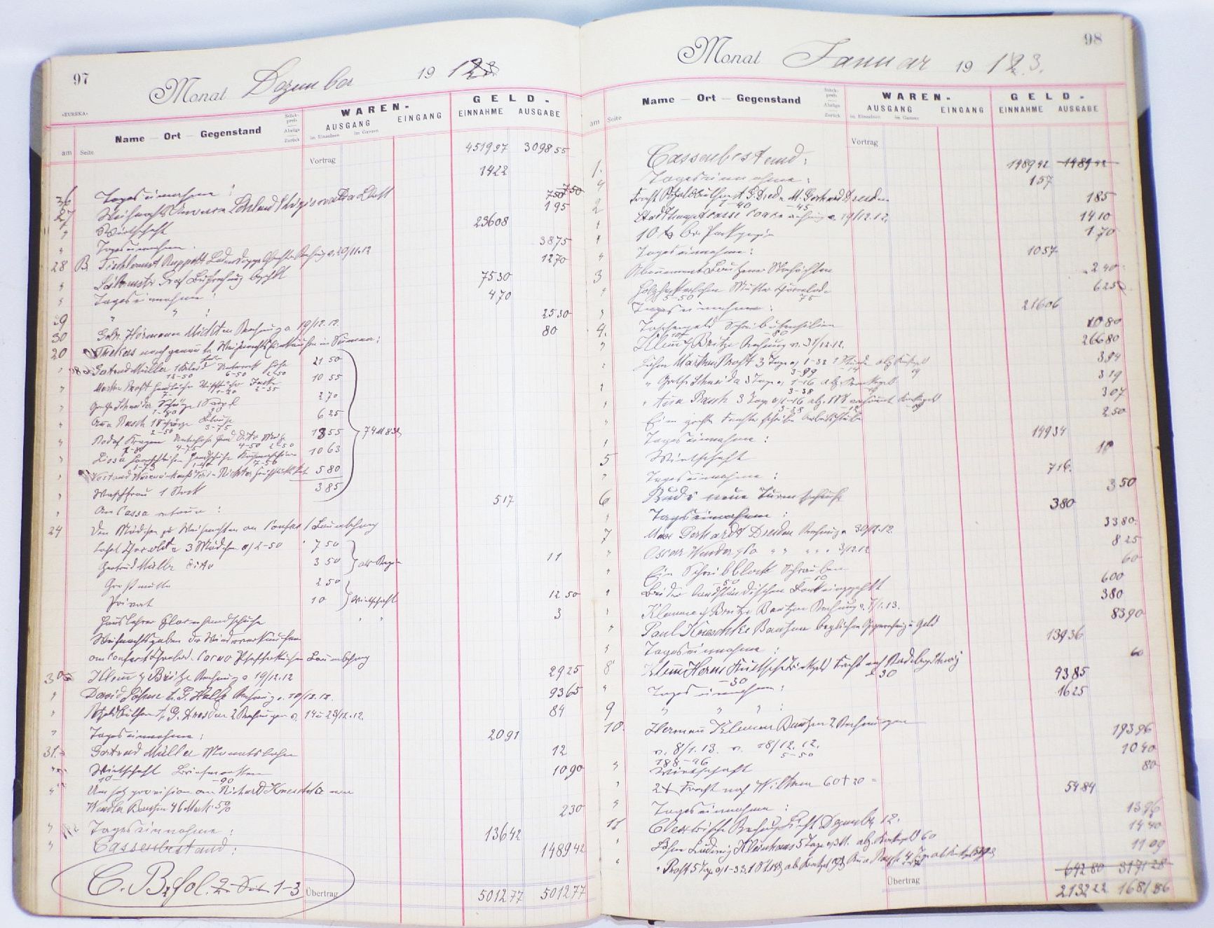 Altes Geschäftsbuch Kassenbuch 1910 bis 1913 handschriftliche Eintragungen