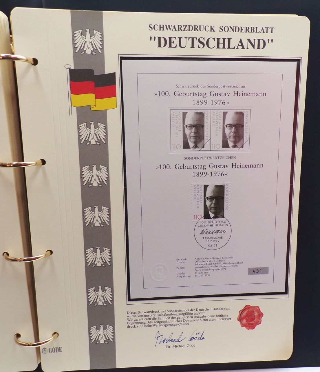 2 x Göde Alben Schwarzdruck Sonderblätter 118 Blätter