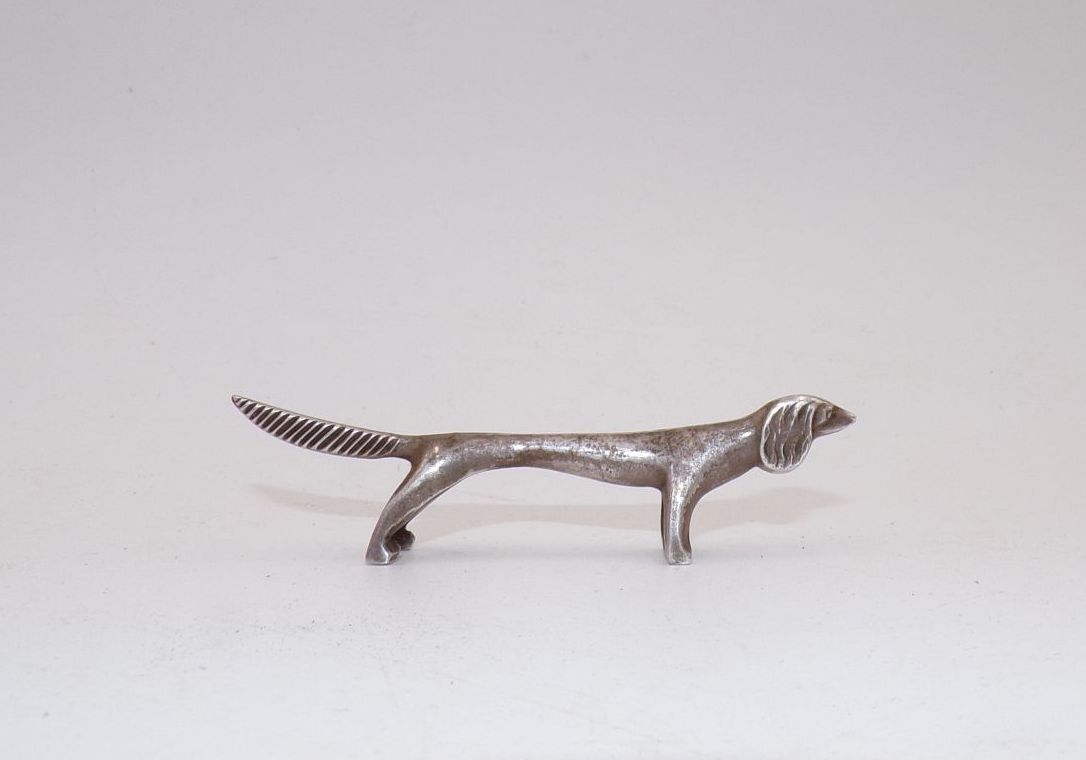 Alte Messerbank Hund Art Deco Bauhaus Deko