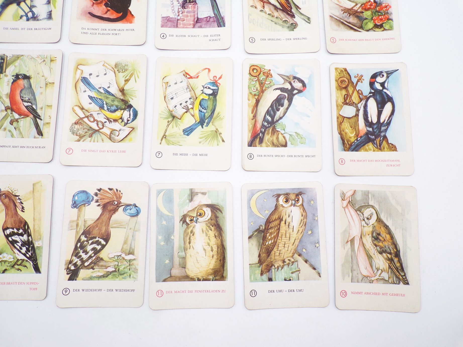 Die Vogelhochzeit Ein Spiel zum mitsingen Schwarzer Peter 1958 DDR Kartenspiel Die Vogelhochzeit Ein Spiel zum mitsingen Schwarzer Peter 1958 DDR Kartenspiel