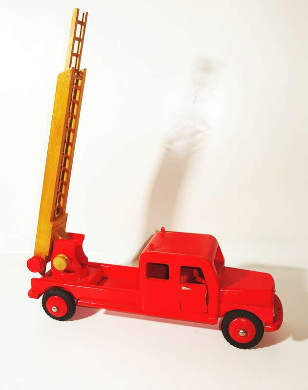 DDR Feuerwehr Holzauto Leiter Holzfeuerwehr Spielzeug 