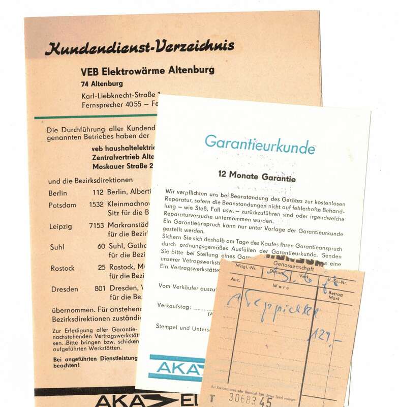 DDR Bedienungsanleitung  für Teppichklopfer TKL03  1975 ! (H2