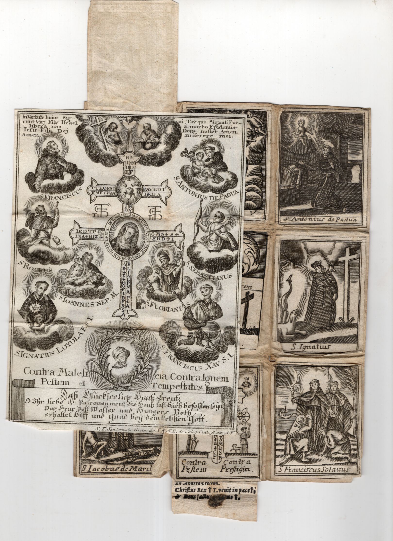 Uraltes Breverl Breve Breferl Heiltumstäschchen Religion um 1800 Schutzbrief Uraltes Breverl Breve Breferl Heiltumstäschchen Religion um 1800 Schutzbrief