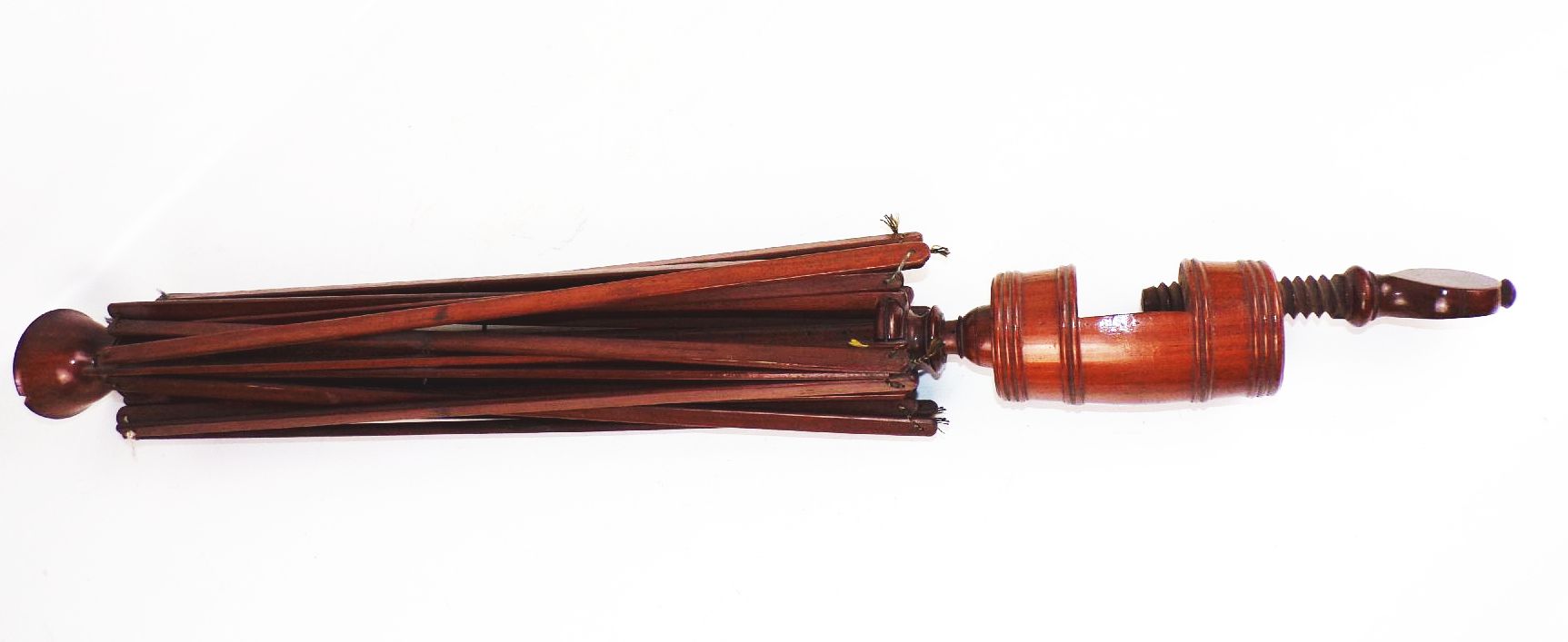 Alte Schirmhaspel Wollwickler Holz Handarbeit Schneider Biedermeier 