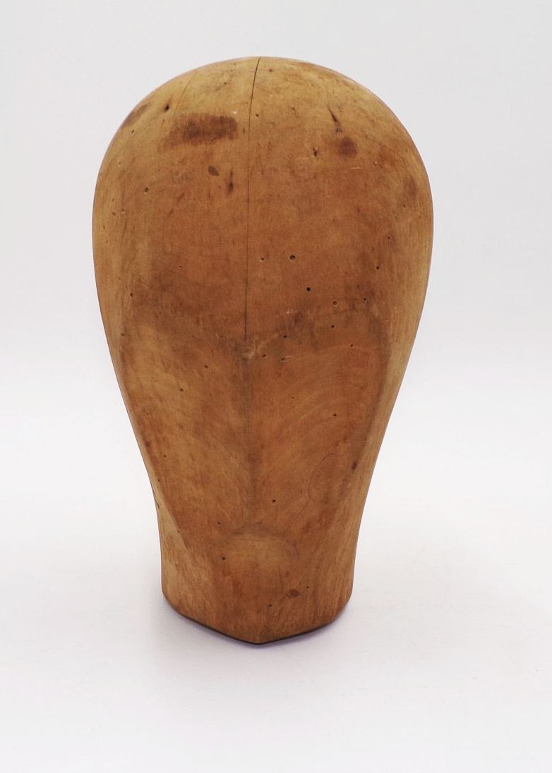 Alter Perückenkopf Lou Per Holz Vintage Deko