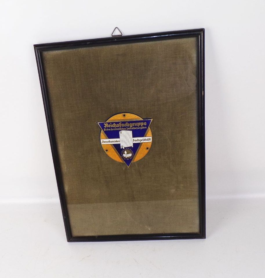 Alte Plakette Reichsfachgruppe Zentralheizungsbau Klempner Emaille Türschild Alte Plakette Reichsfachgruppe Zentralheizungsbau Klempner Emaille Türschild