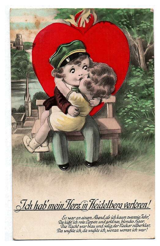 5 Stück Ansichtskarte Ich hab mein Herz in Heidelberg verloren