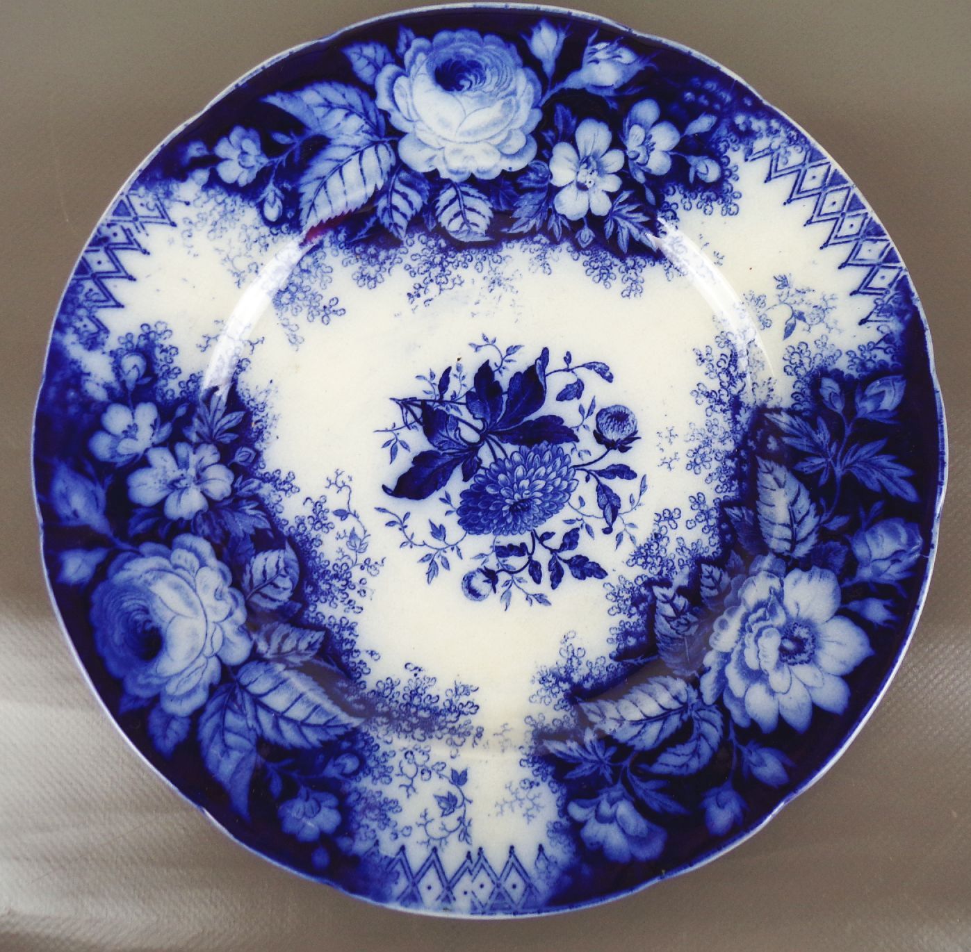 Villeroy Boch Jardiniere Blau 6 Teller Speiseteller Antik Villeroy Boch Jardiniere Blau 6 Teller Speiseteller Antik