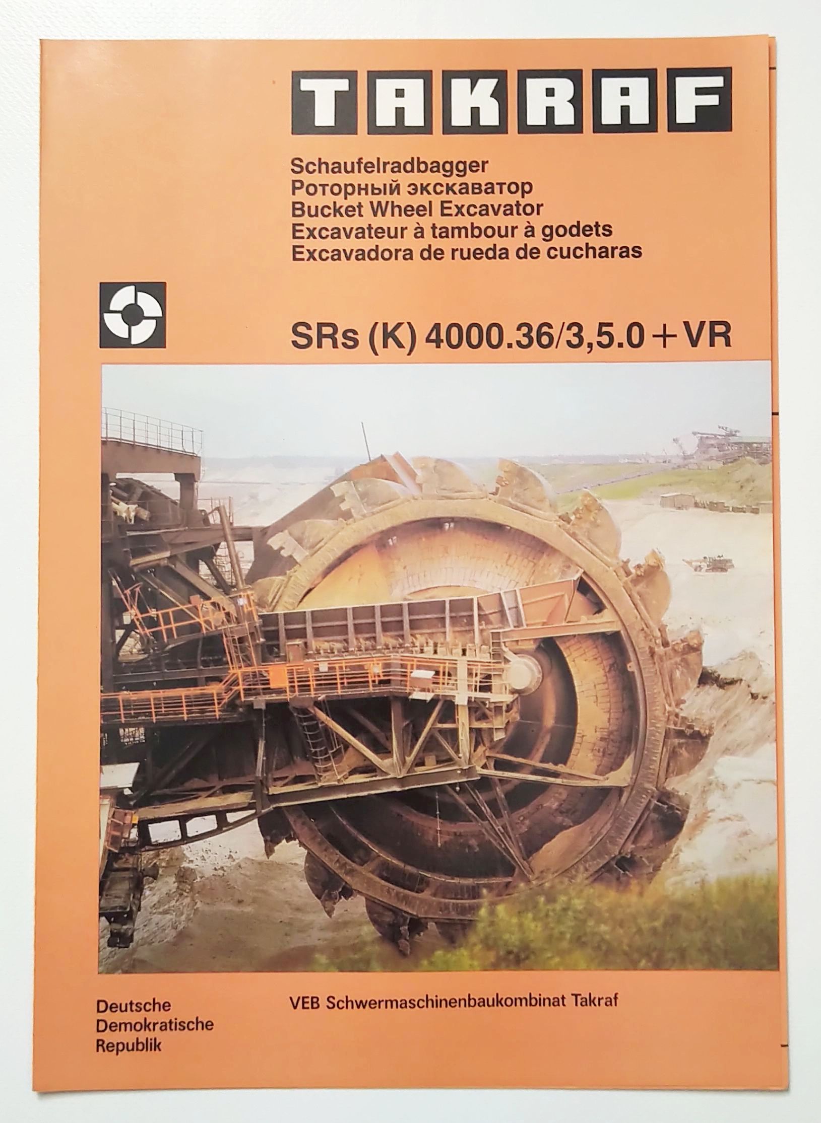 TAKRAF Prospekt VEB Bergbau Schaufelradbagger SRs 4000 36 350 VR