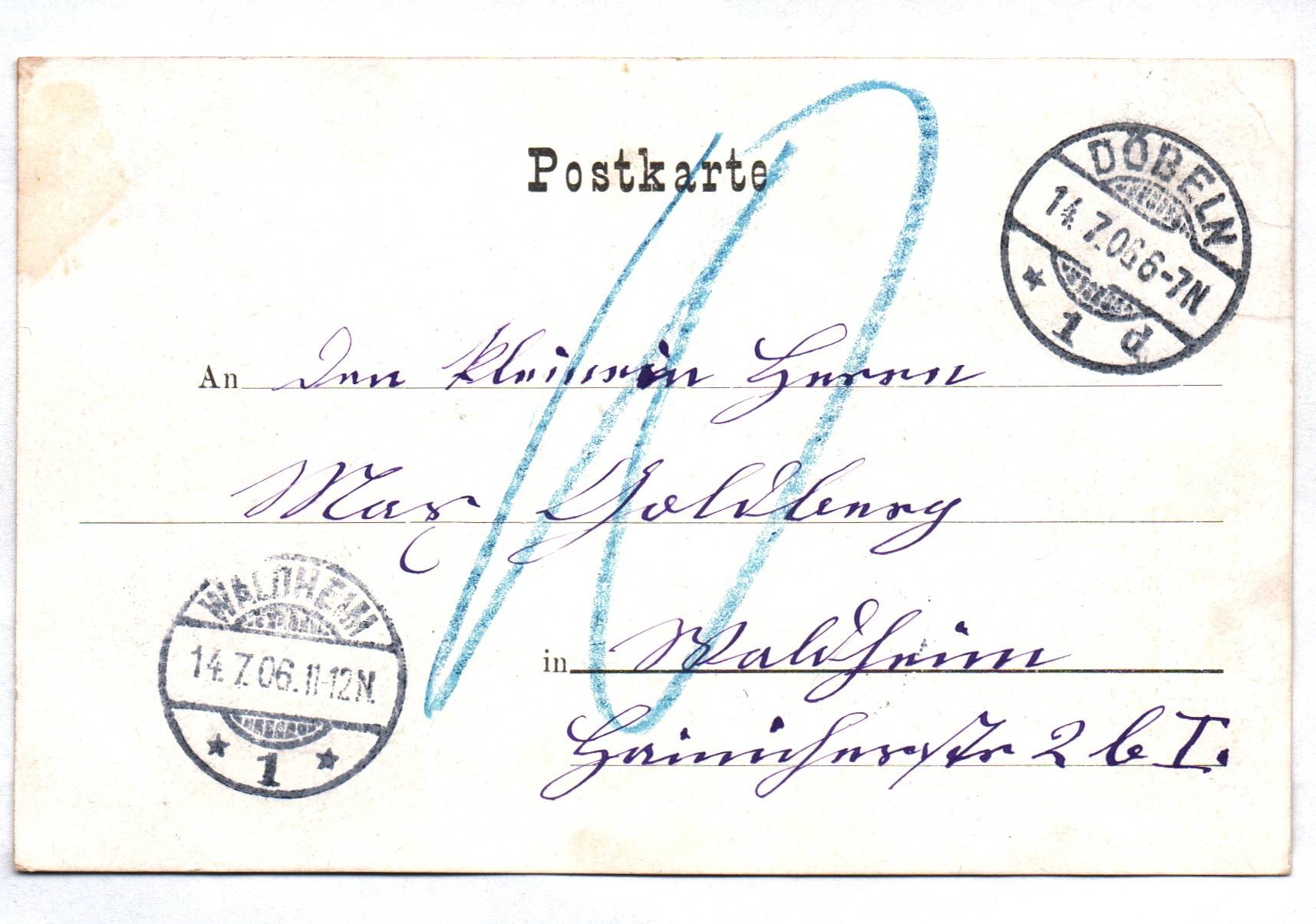 Künstler Ak Grad aus dem Wirthshaus Döbeln Mond 1906