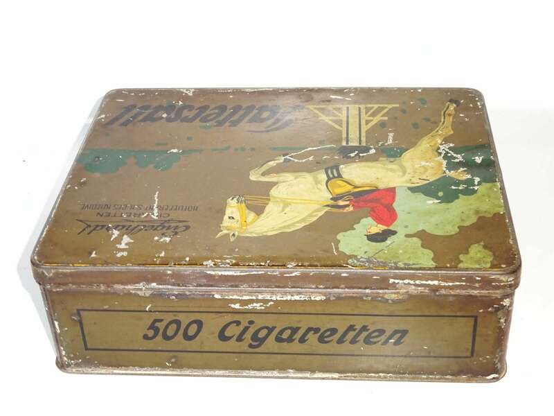 Tattersall Blechdose 500er XXL Engelhardt Cigaretten Zigaretten Alt