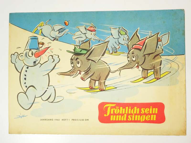 Frösi Umschlag 1962 Heft 1 Fröhlich sein und singen Beilage DDR