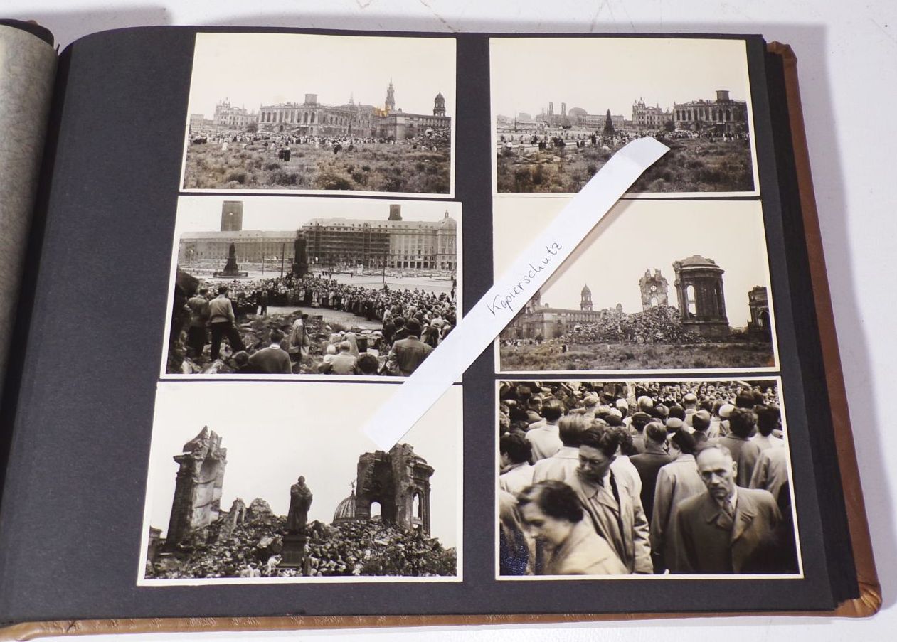 Fotoalbum zerstörtes Dresden Berlin Stalinallee Kirche zur Heimat 1956