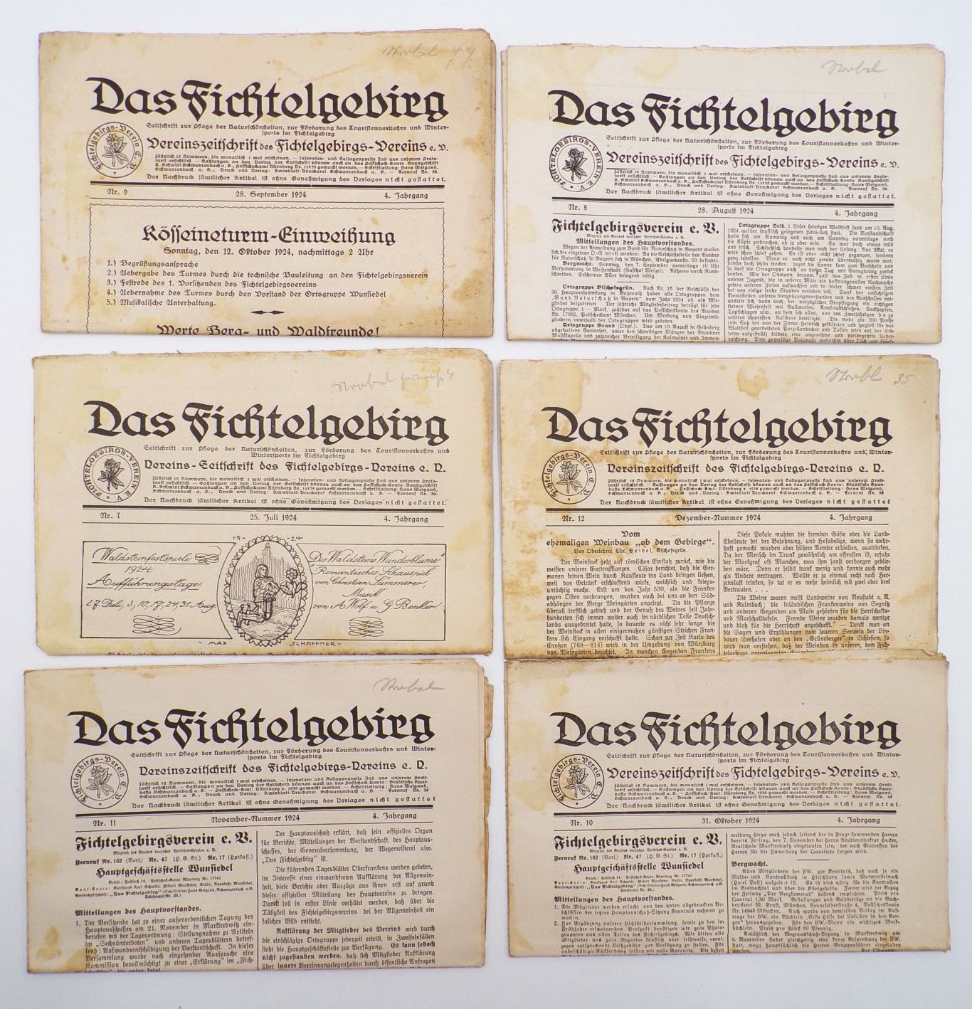 Das Fichtelgebirge Vereinszeitschrift des Fichtelgebirgs Vereins 1924