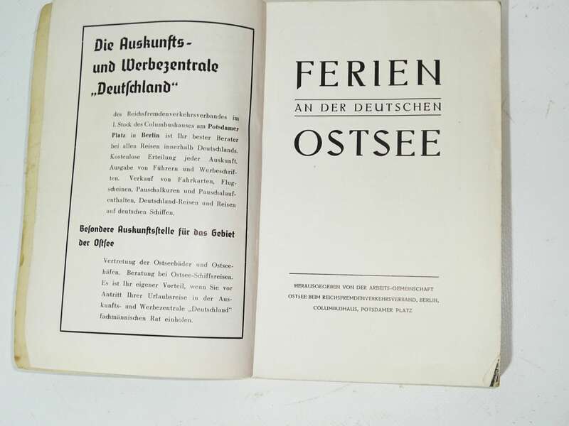 Ferien an der deutschen Ostsee 1936 Ostpreußen Landkarte