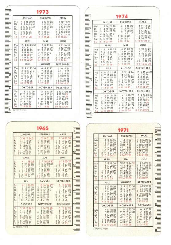 DDR Taschenkalender 4 Stück Sparkasse 1965 1971 1973 1974