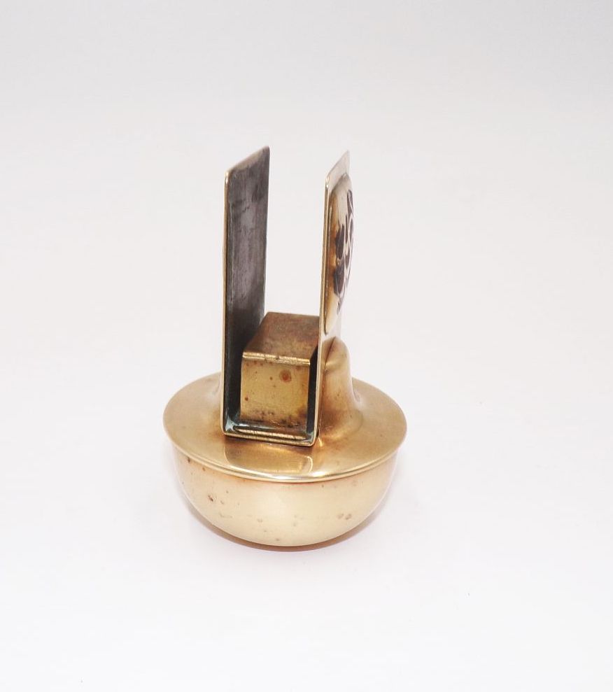 Erhard u Söhne Streichholzschachtelhalter Messing 