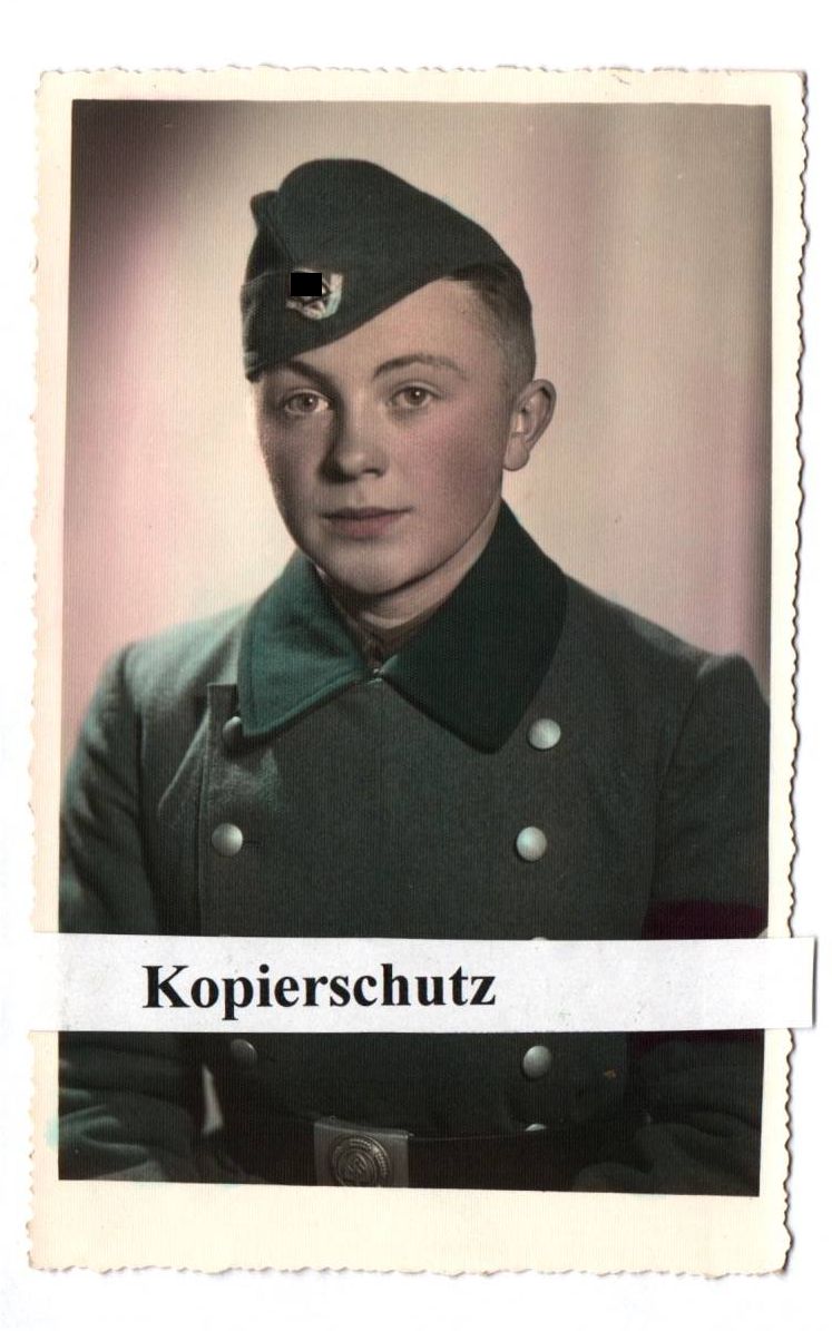 Koloriertes Portrait Foto RAD Soldat 1941 Lublin Polen 2 Wk