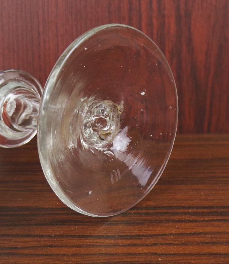 Barock Glas um 1750 Zu Dir Sinnspruch Kelch Pokal 