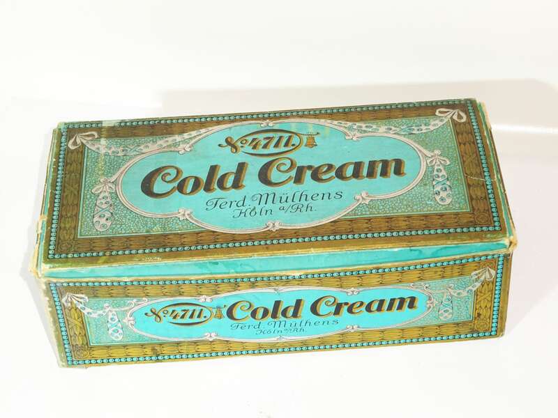 Alte Pappschachtel 4711 Cold Cream Ferdinand Mülhens Köln Reklame