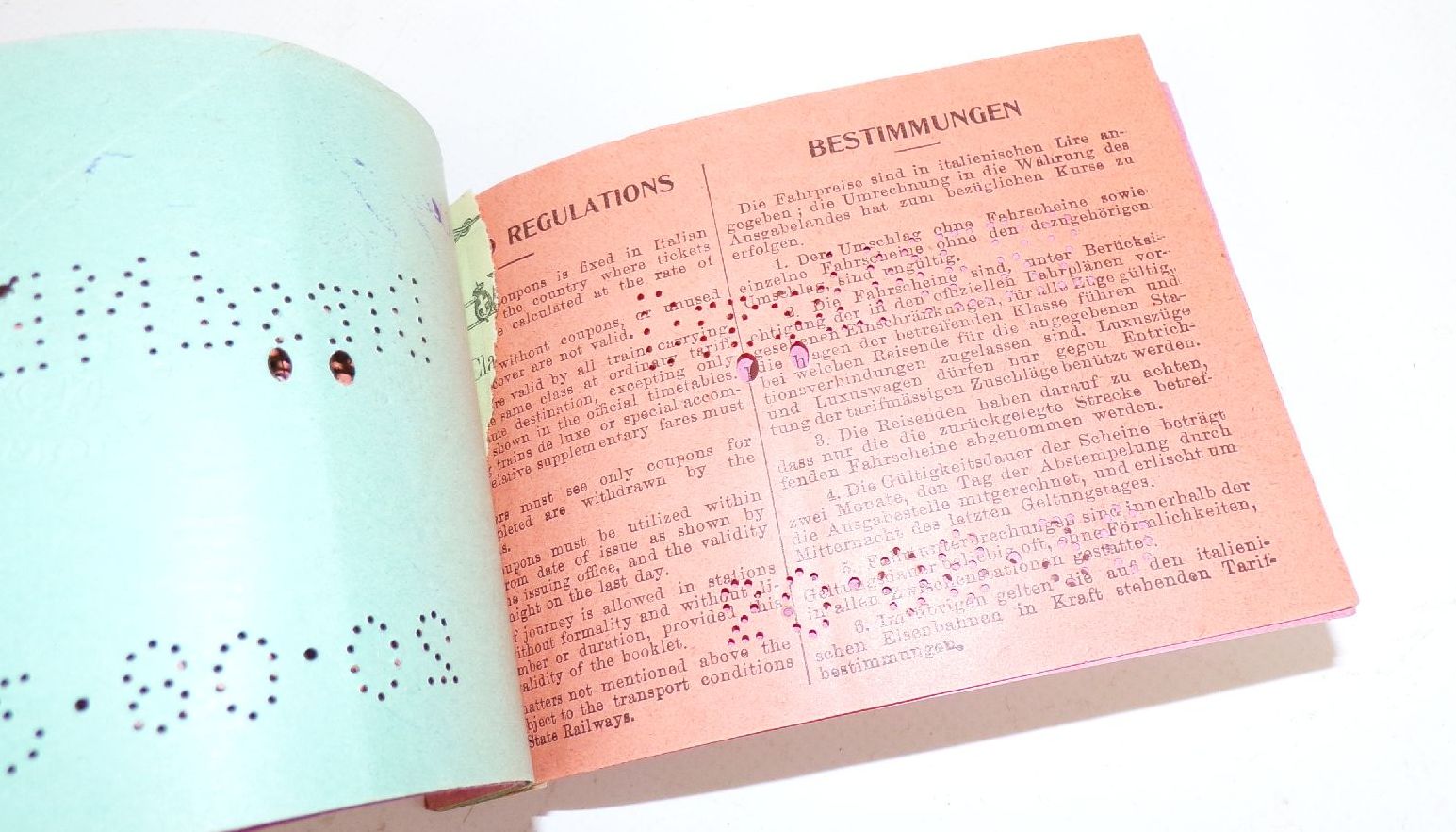 3 x Fahrschein Heft MER Mitteleuropäisches Reisebüro 1930 