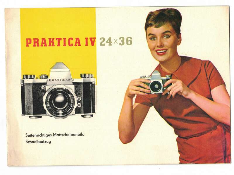 Prospekt Praktica IV 24x36 Kamera Fotoapparat DDR  1961