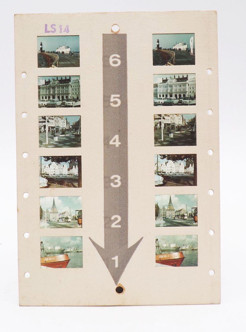 Alter Bildstreifen LS14 Warnemünde Ostsee DDR 3 D Bildkarte Stereomat 