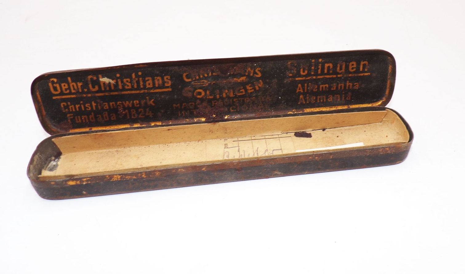Altes Zwilling Rasiermesser Henckels Solingen mit Blechdose Altes Zwilling Rasiermesser Henckels Solingen mit Blechdose