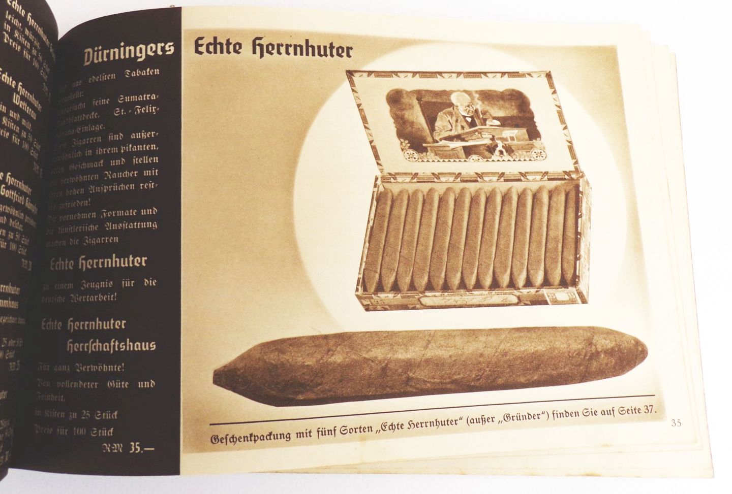 Katalog Dürninger Herrnhut Zigarren 1935 
